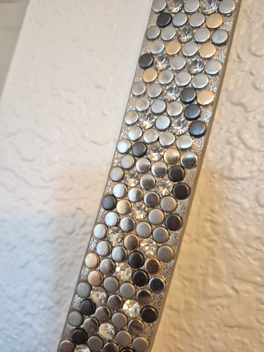 Embellished Metallic Studded Belt with Crystal Accents - Picture 2 of 4